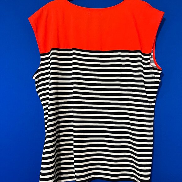 NWT Plus size Calvin Klein Striped Blouse - Picture 3 of 4